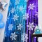 2-Pack Ice Blue Foil Fringe Curtains 3.3x6.6ft Winter Princess Birthday Party Decorations